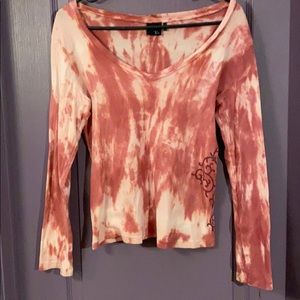 TCo Juniors’ Tie-dye Long Sleeve Shirt Size Large